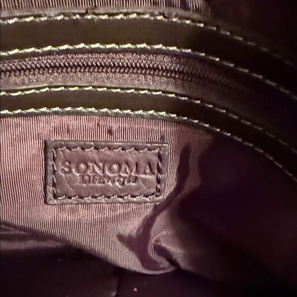 Brown Leather Shoulder Bag by Sonoma Life & Style - Picture 7 of 8